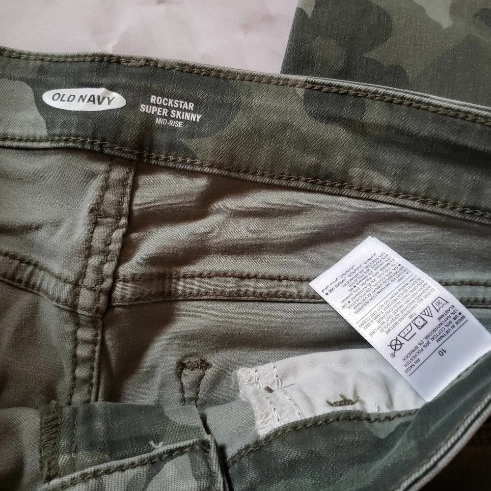 OLD NAVY rockstar super skinny camouflage jeans  10 - Picture 5 of 8